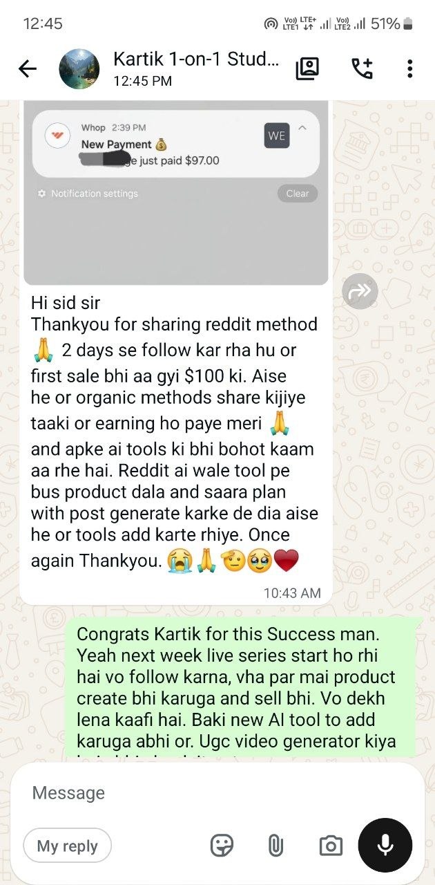 $97.00 payment via Reddit method